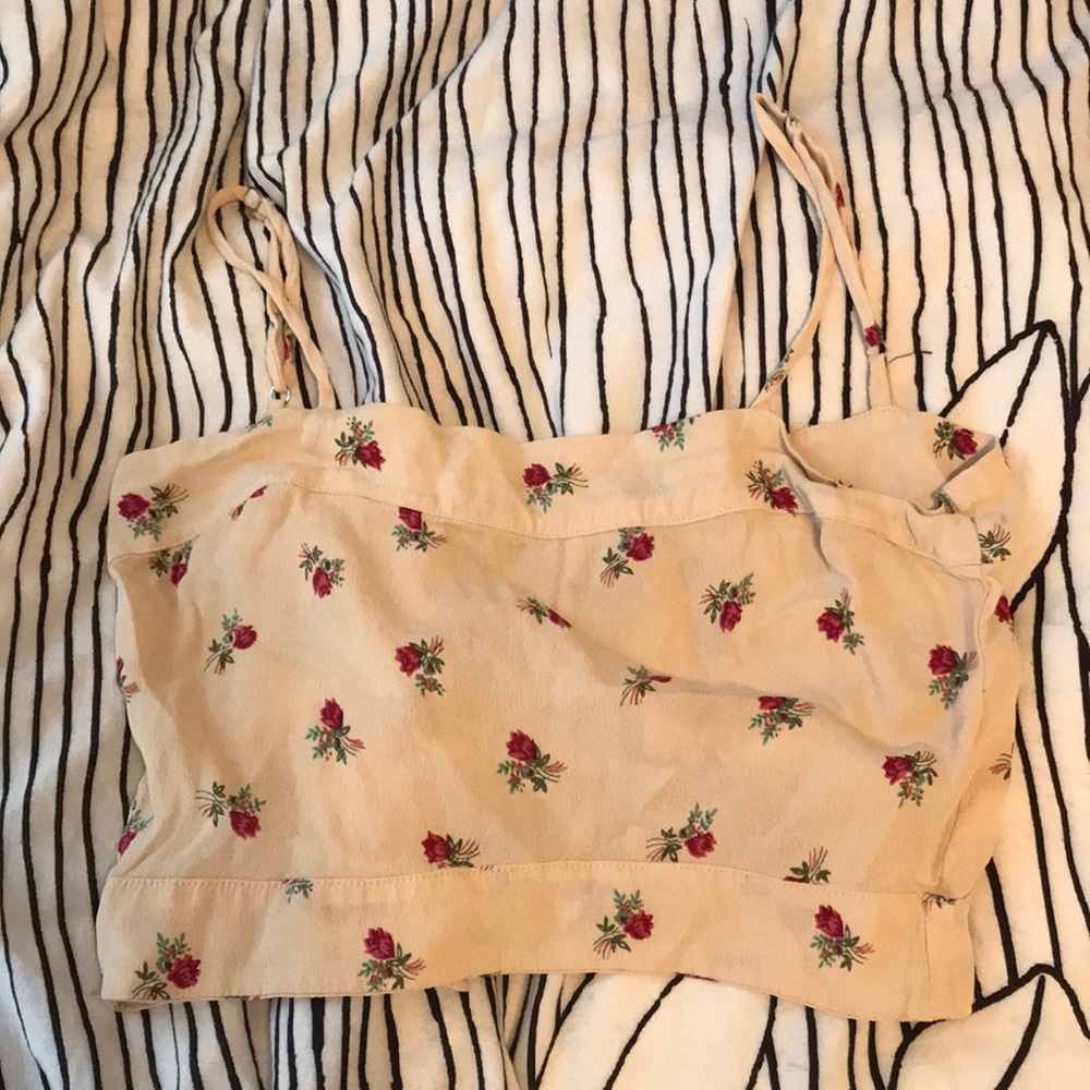 Brandy Melville floral crop top